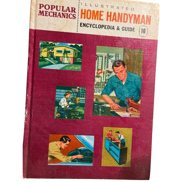 Popular Mechanics Other - Popular Mechanics 1961 Illustrated Home Handyman Encyclopedia Book 10